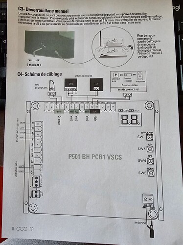 schéma moteur portail sentinal MC00106