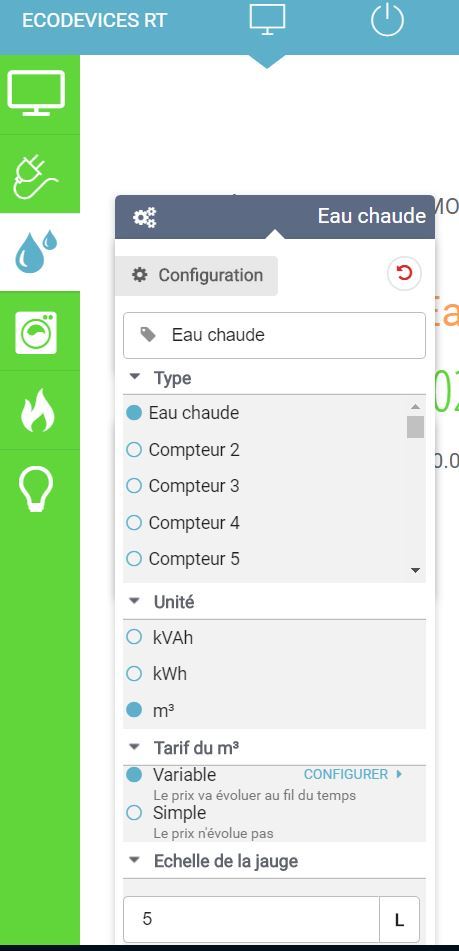 Compteur D Eau Chaude Gianoli Paramètres Eco Devices