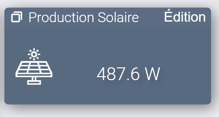 Widget custom production solaire